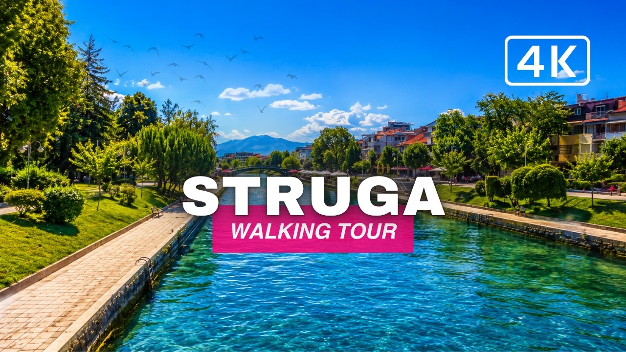 Struga Walking Tour 2025 | North Macedonia in 4K Ultra HD