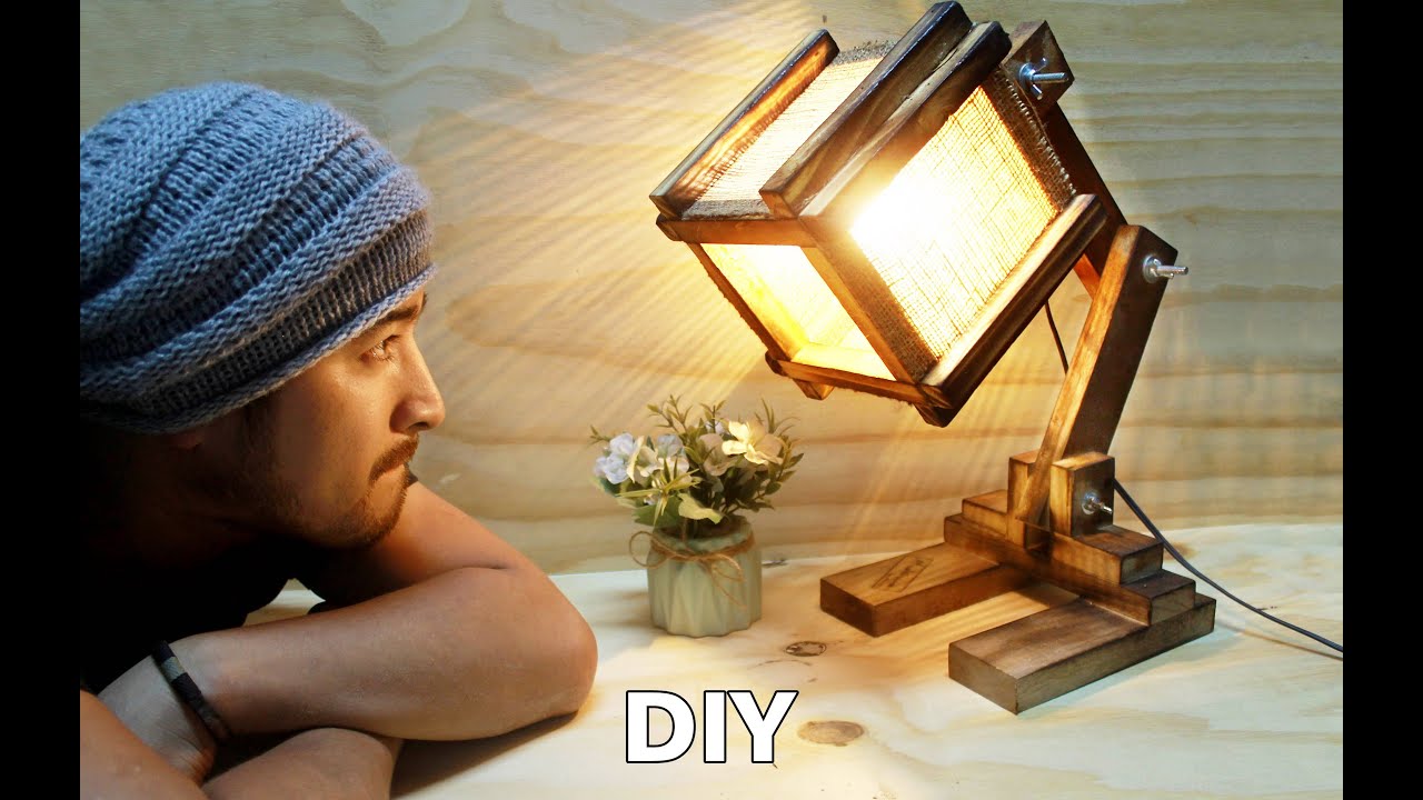 DIY - L&aacute;mpara r&uacute;stica con madera reciclada