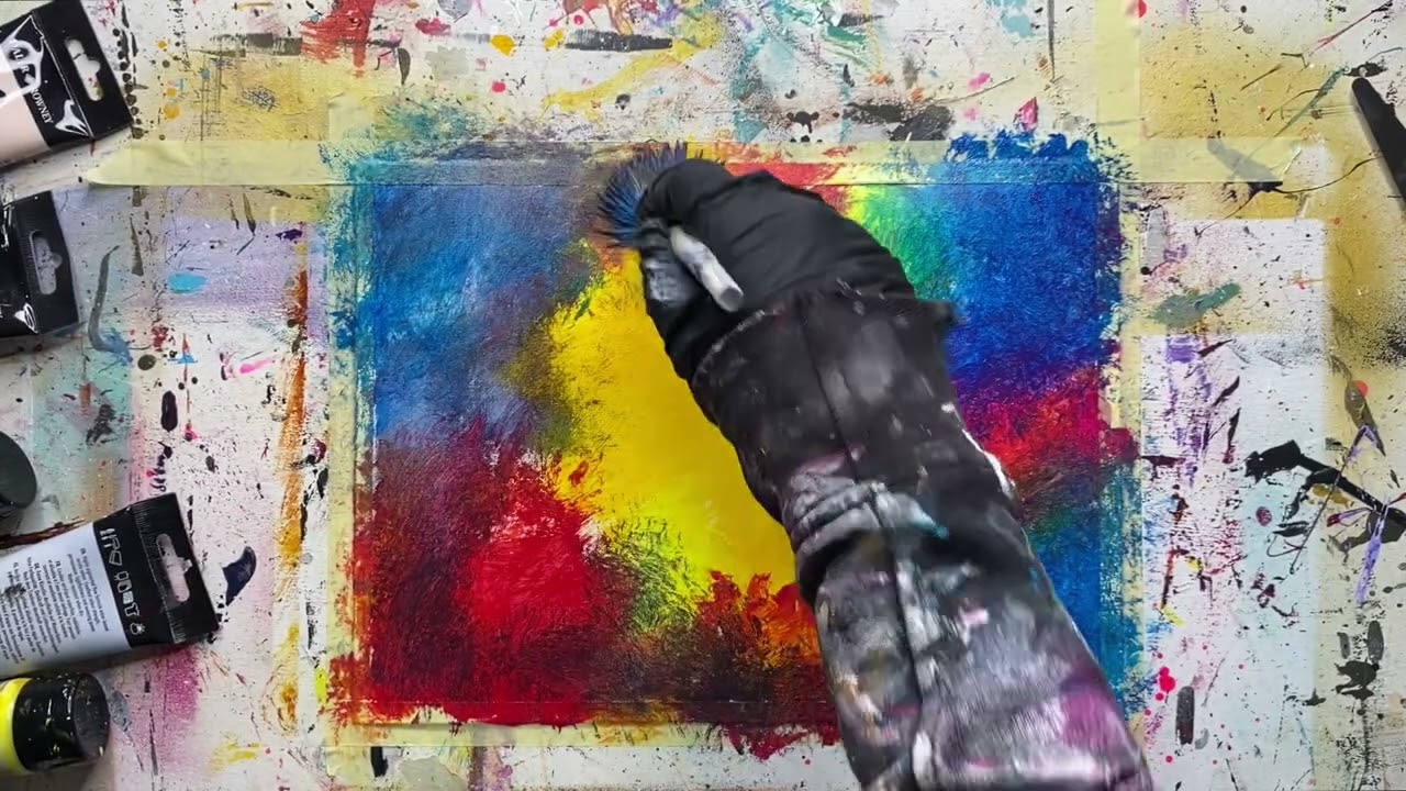 Démonstration peinture sur papier Canson Figueras  par Angélique Louail