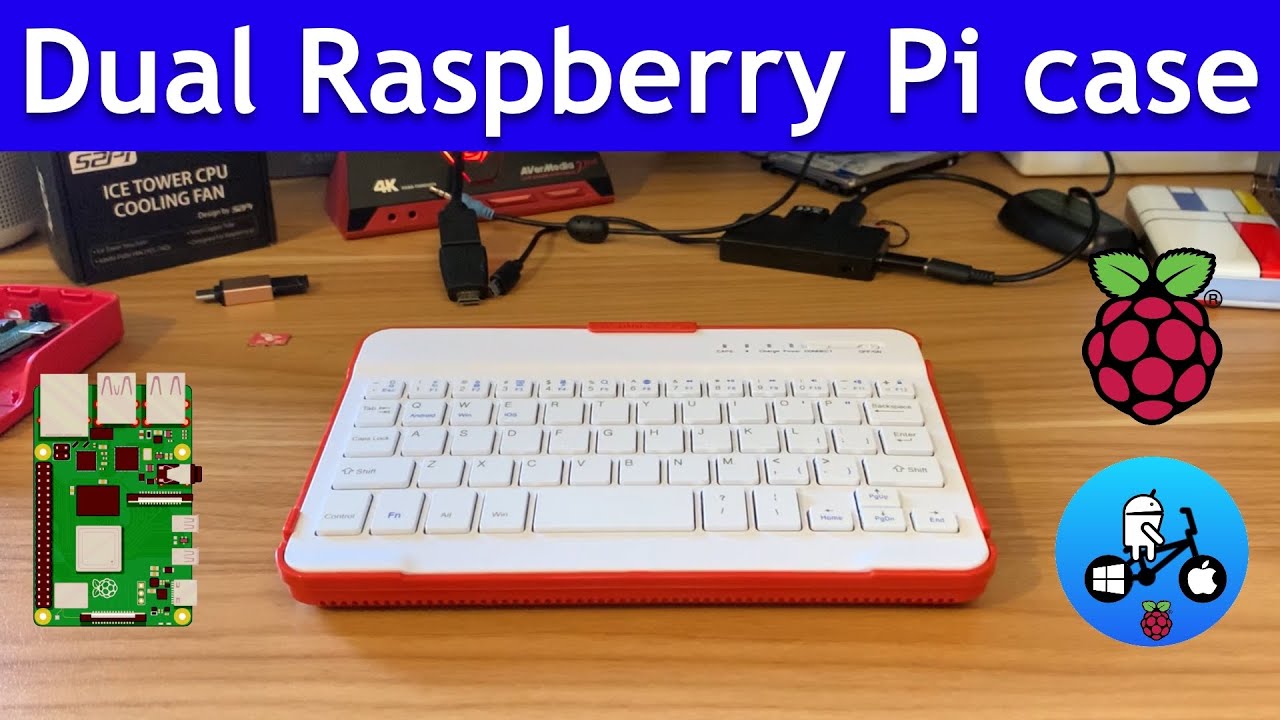 Dual Pi Keyboard case. Pi zero 2W & Pi 4B.