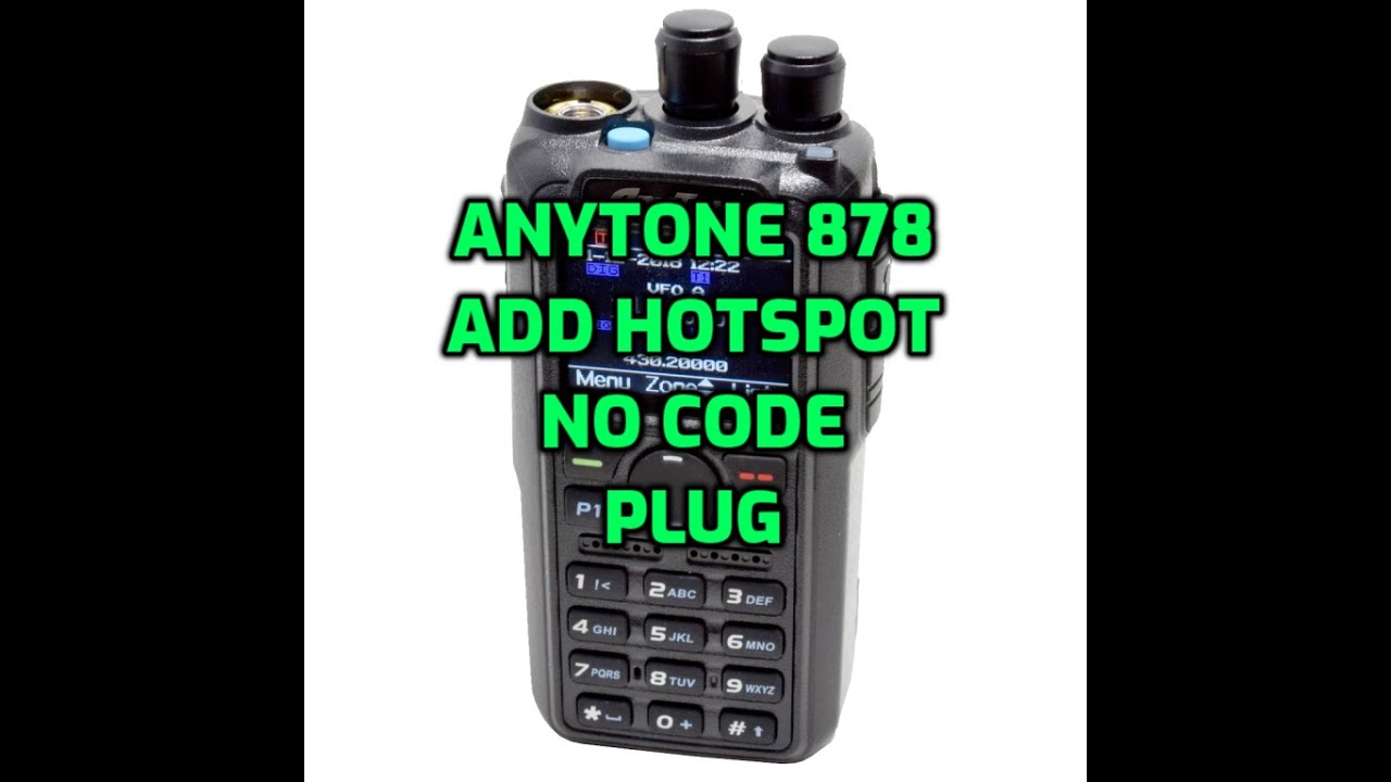 Anytone 878UVII Add hotspot -Use Radio
