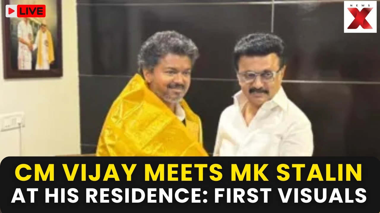 CM Vijay-MK Stalin Meeting LIVE: Visuals Emerges From Big Political Meeting In Chennai | NewsX