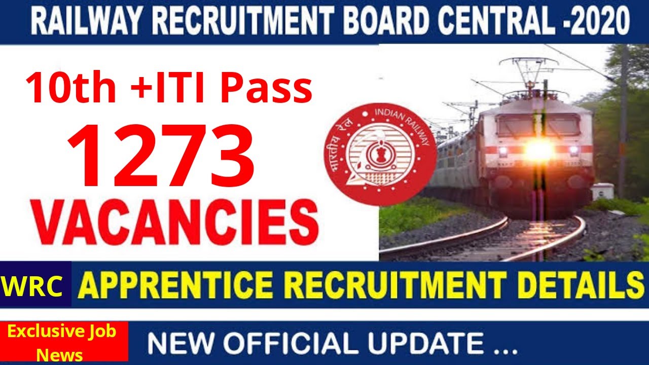 Railway Apprenticeship 2020||West Central Railway||1273 Posts||#exclusivejobnews