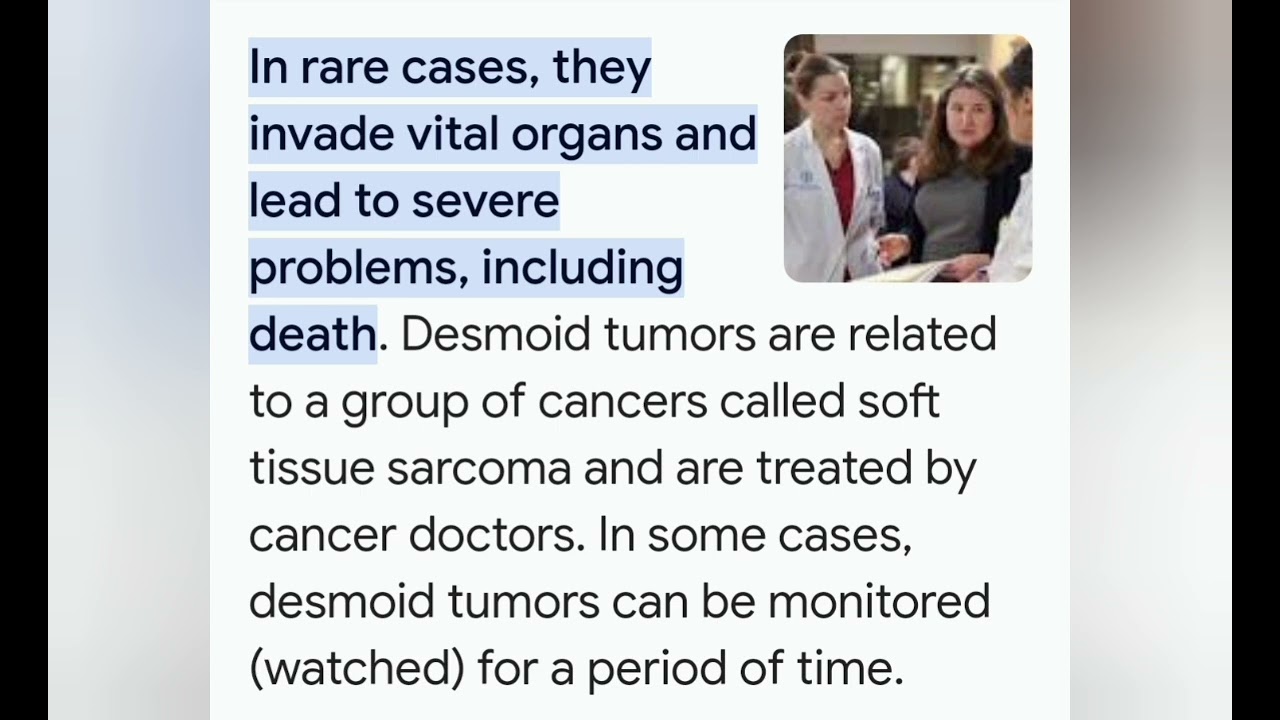 ال Desmoid Tumor ورم حميد ⁉️