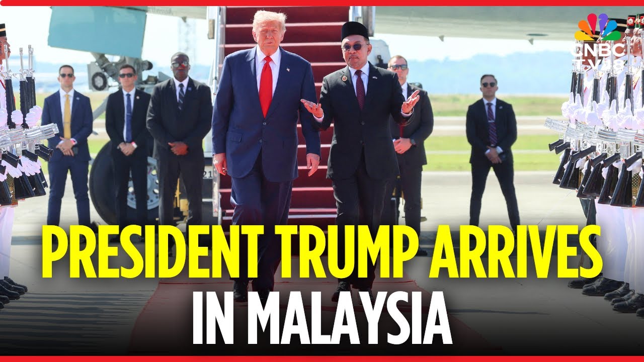 WATCH: President Trump Arrives in Malaysia, Welcomed By Malaysian PM Ibrahim in Kuala Lumpur | N18G