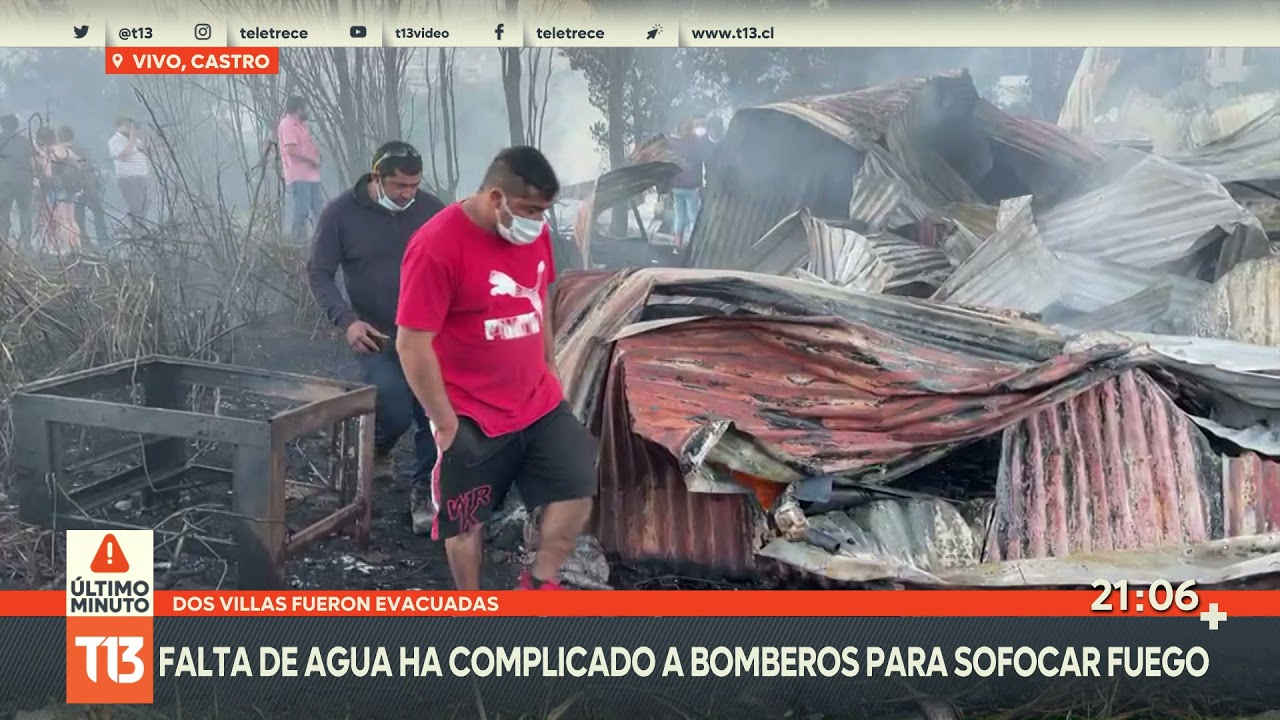 Castro: incendio forestal consume decenas de casas