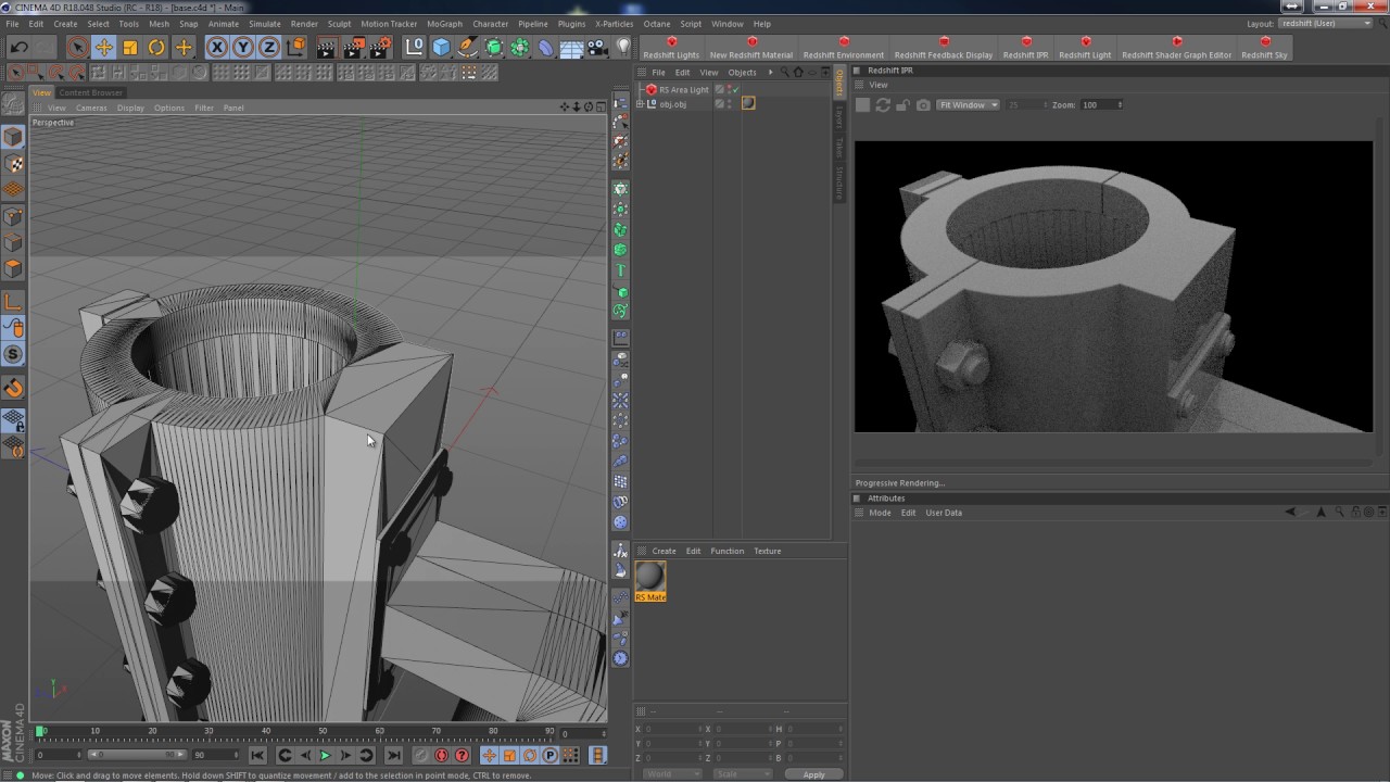 59. Видеоурок по Cinema 4D: Round Corners и потертости в Redshift