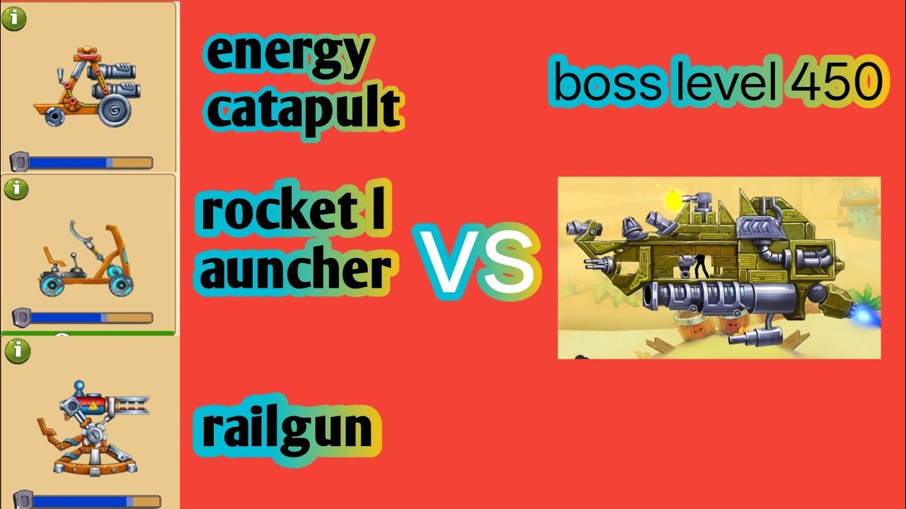 The catapult 2 I am trying to defeat level 450 boss with three catapult dark alpha 