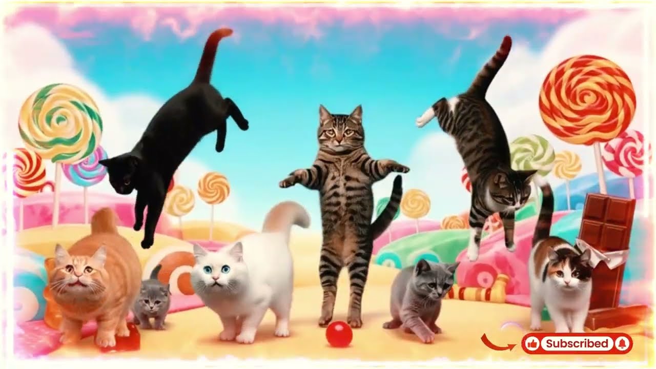 बिल्ली डांस | Cutest Cat videos funny dance🤣💃Dance Videos for cats 