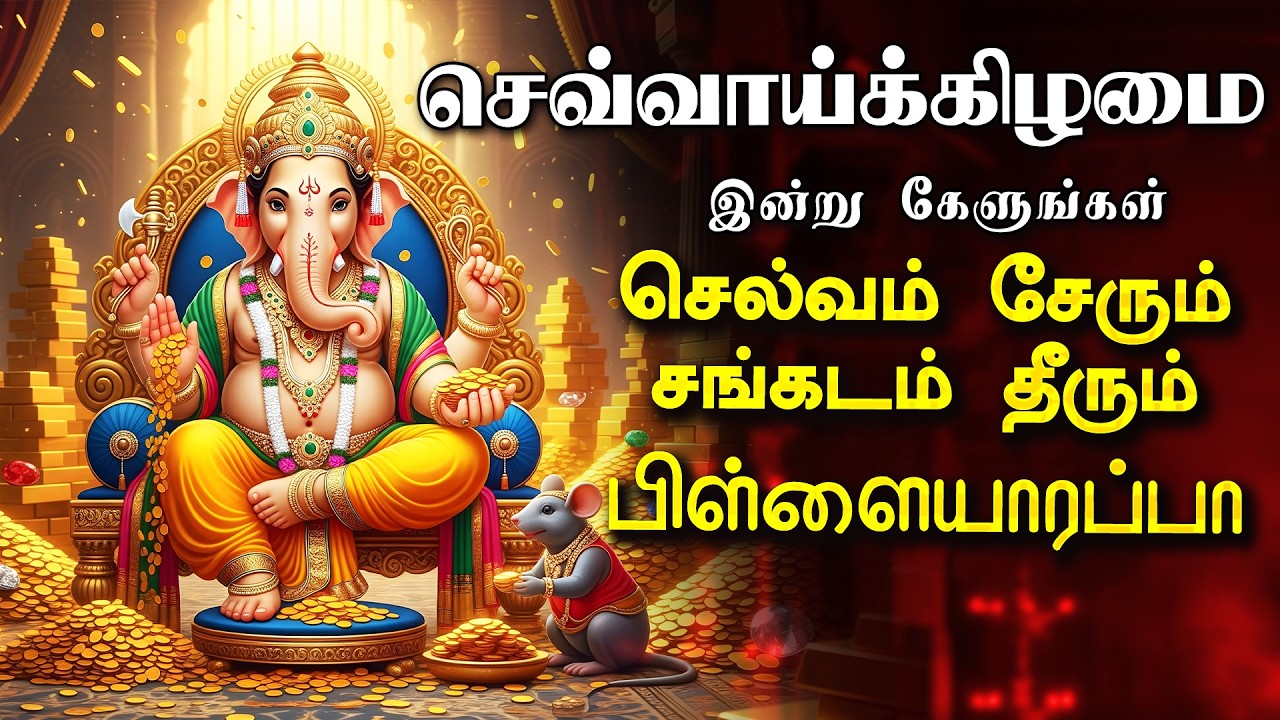 🔴LIVE செவ்வாய்க்கிழமை செல்வம் சேரும் சங்கடம் தீரும் பிள்ளையாரப்பா தடைகள் நீக்கும் விநாயகர் பாடல்