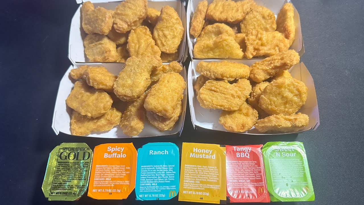 McDonald's 40 McNuggets ASMR Mukbang Q and A | 4,000 Sub Special