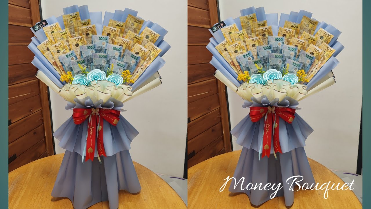 Big money bouquet tutorial #moneyboquet #diybouquet