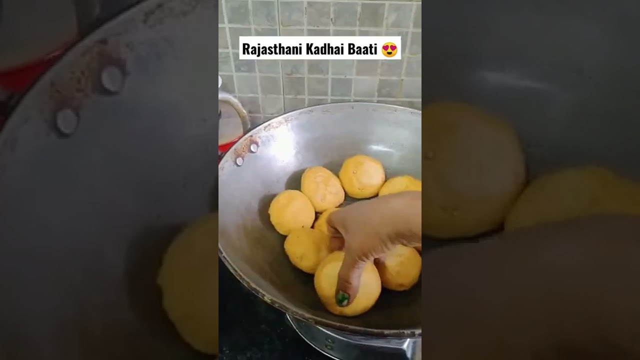 crispy Rajasthani kadhai BAATI राजस्थानी बाटी 👌❤️