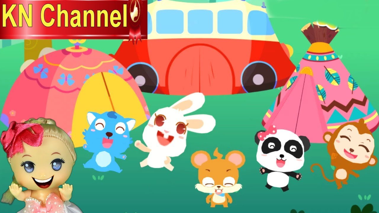 Trò chơi KN Channel BÚP BÊ ĐI CẮM TRẠI TRONG RỪNG | NƯỚNG THỊT BBQ