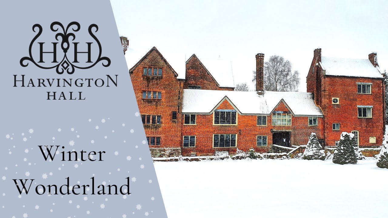 Harvington Hall Winter Wonderland in the snow