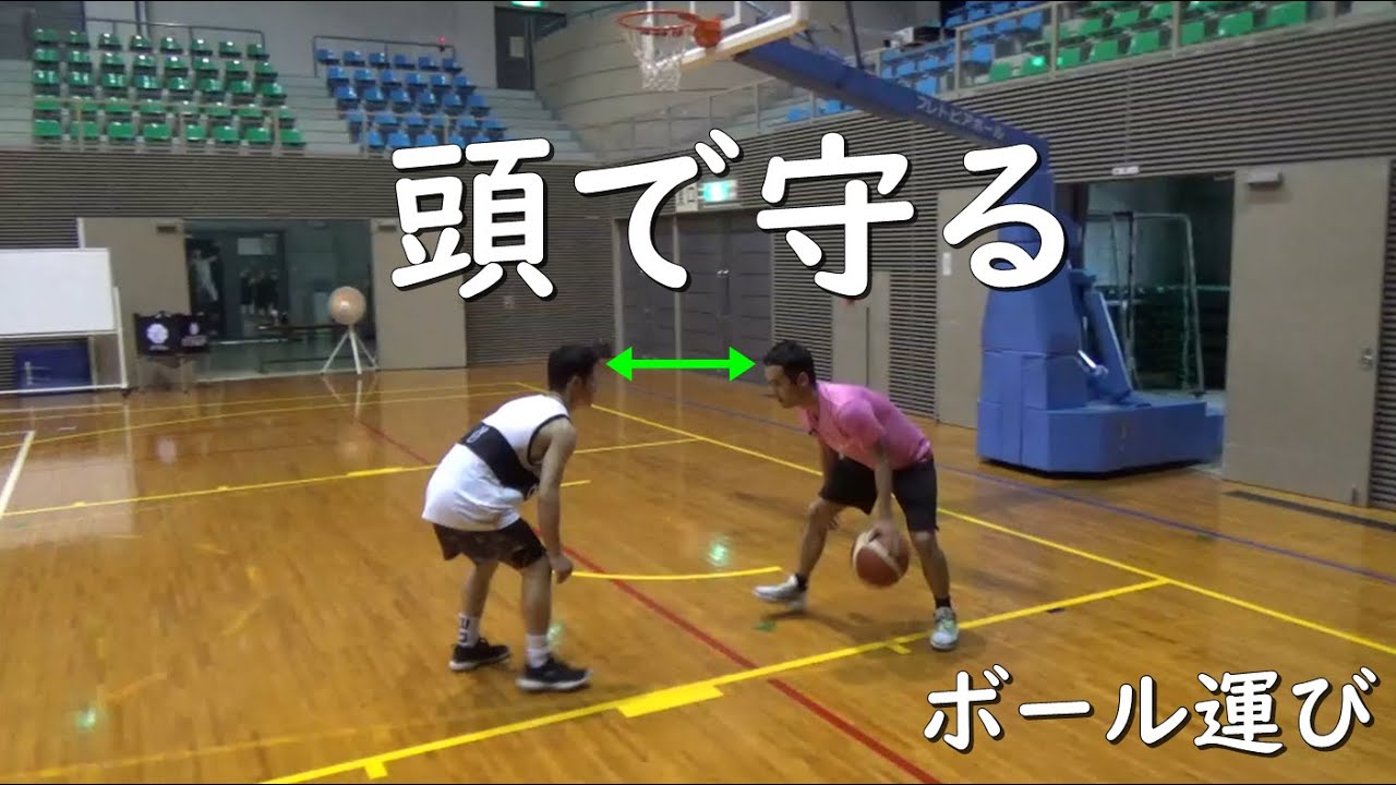 ボールの運び方（頭でボールを守る）