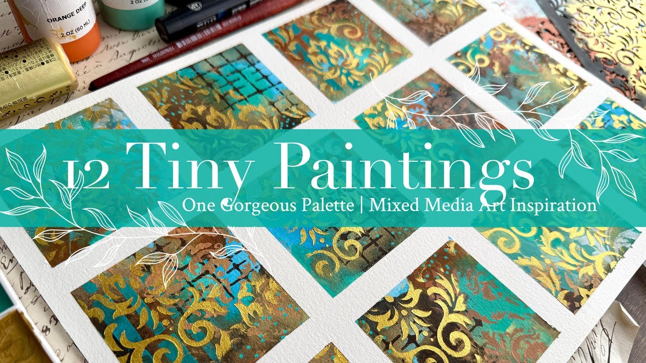 12 Tiny Paintings, One Gorgeous Palette | Mixed Media Art Inspiration