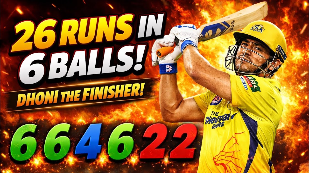 MS Dhoni 26 Runs in 6 Balls 🔥 | Dhoni Last Over Finisher | Best Finishing Moment