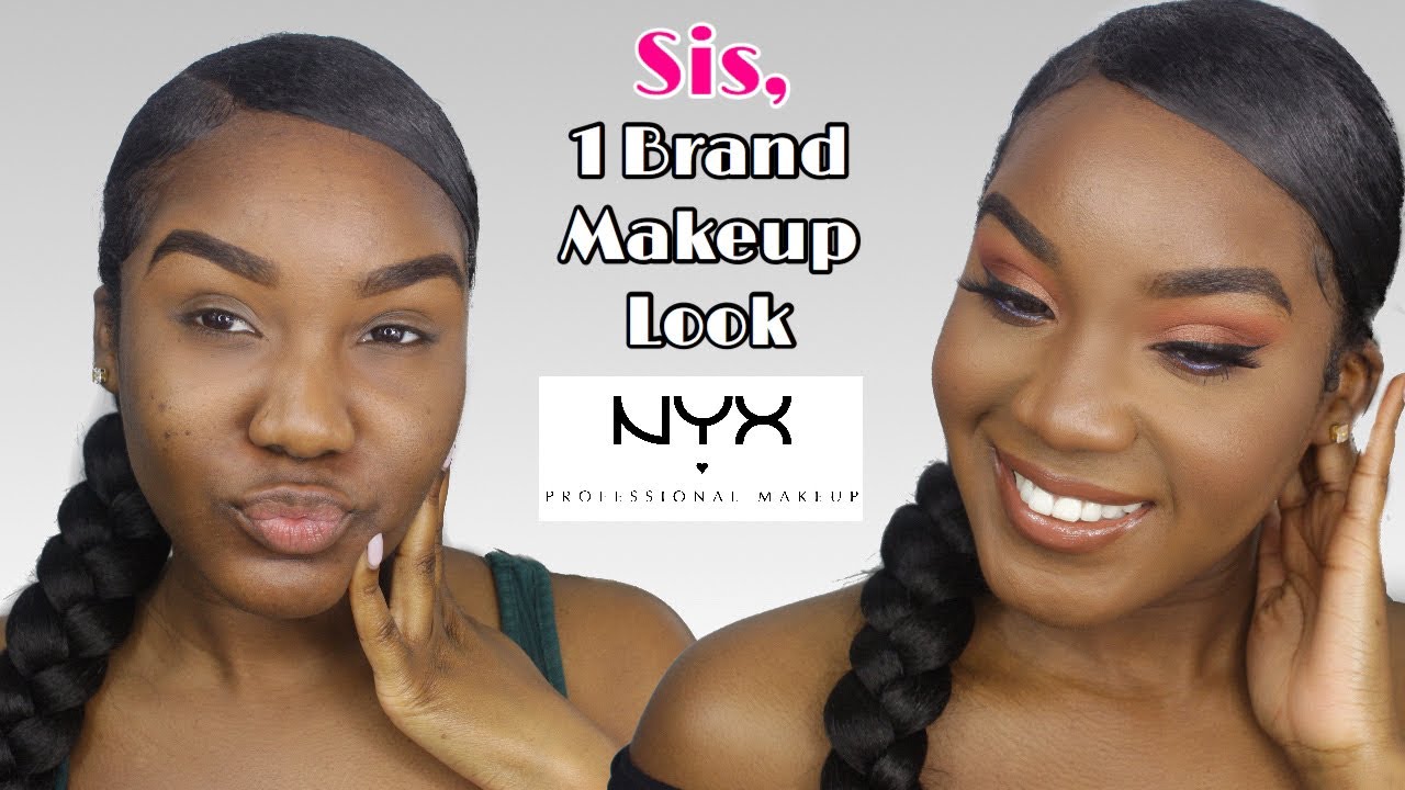 1 Brand Makeup Tutorial Using 100% NYX Cosmetics | Drugstore Makeup | Beginners | Black Women