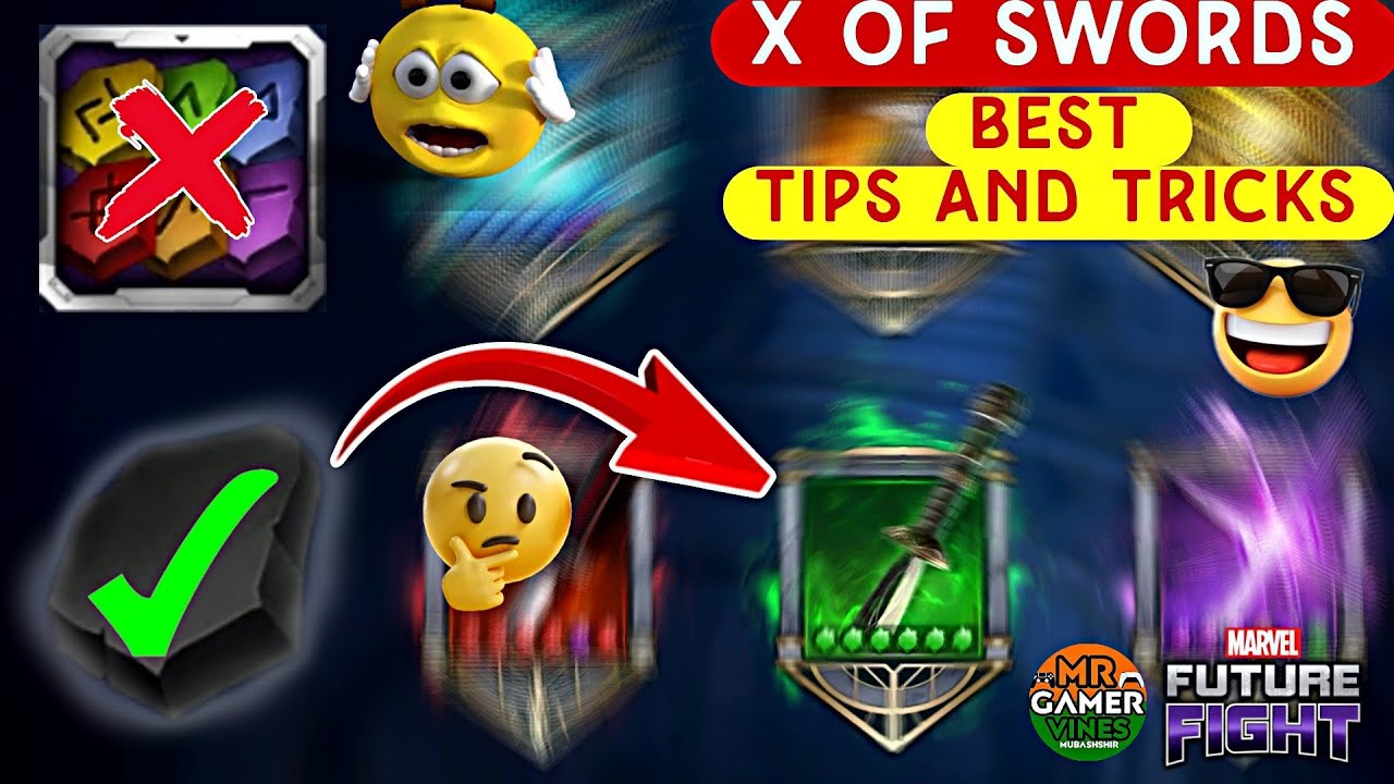 X Of Swords Set 😎 Best Tips And Tricks | 😯Not Buy Selector Rune |  Marvel future fight