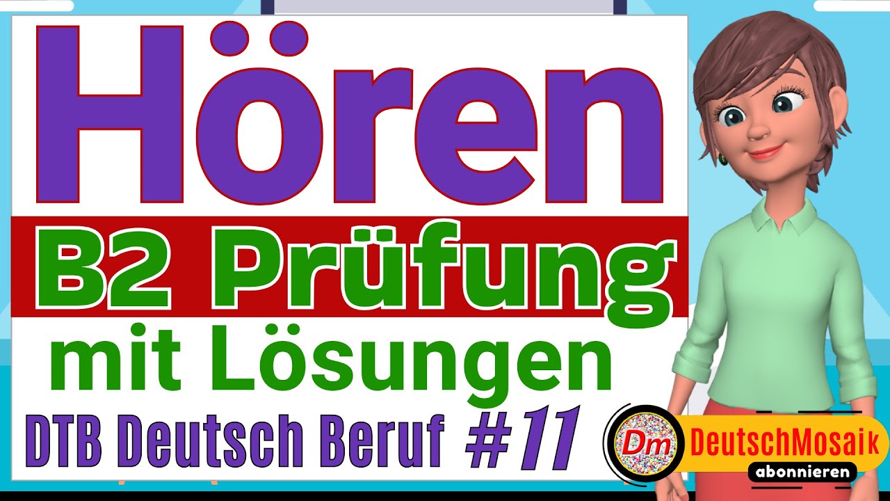 B2 Hören mit Lösungen | Übung zur Deutschprüfung im Beruf 2024 | Teil 1–4