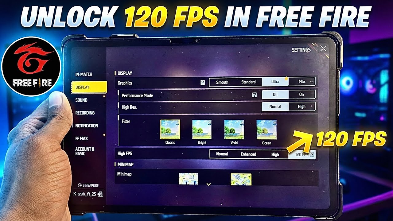 How To Unlock 🔓 120 FPS In Free Fire Max !! Finally I Unlock 120 FPS In Garena Free Fire 🔥