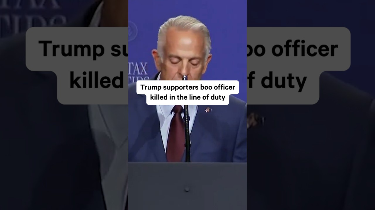 Trump Crowd Boos Fallen Officer