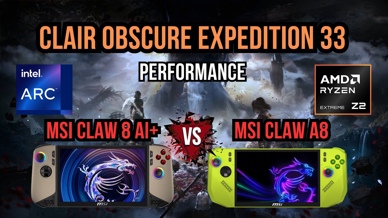 Claire Obscure MSI Claw 8 AI+ vs. MSI Claw A8 Performance