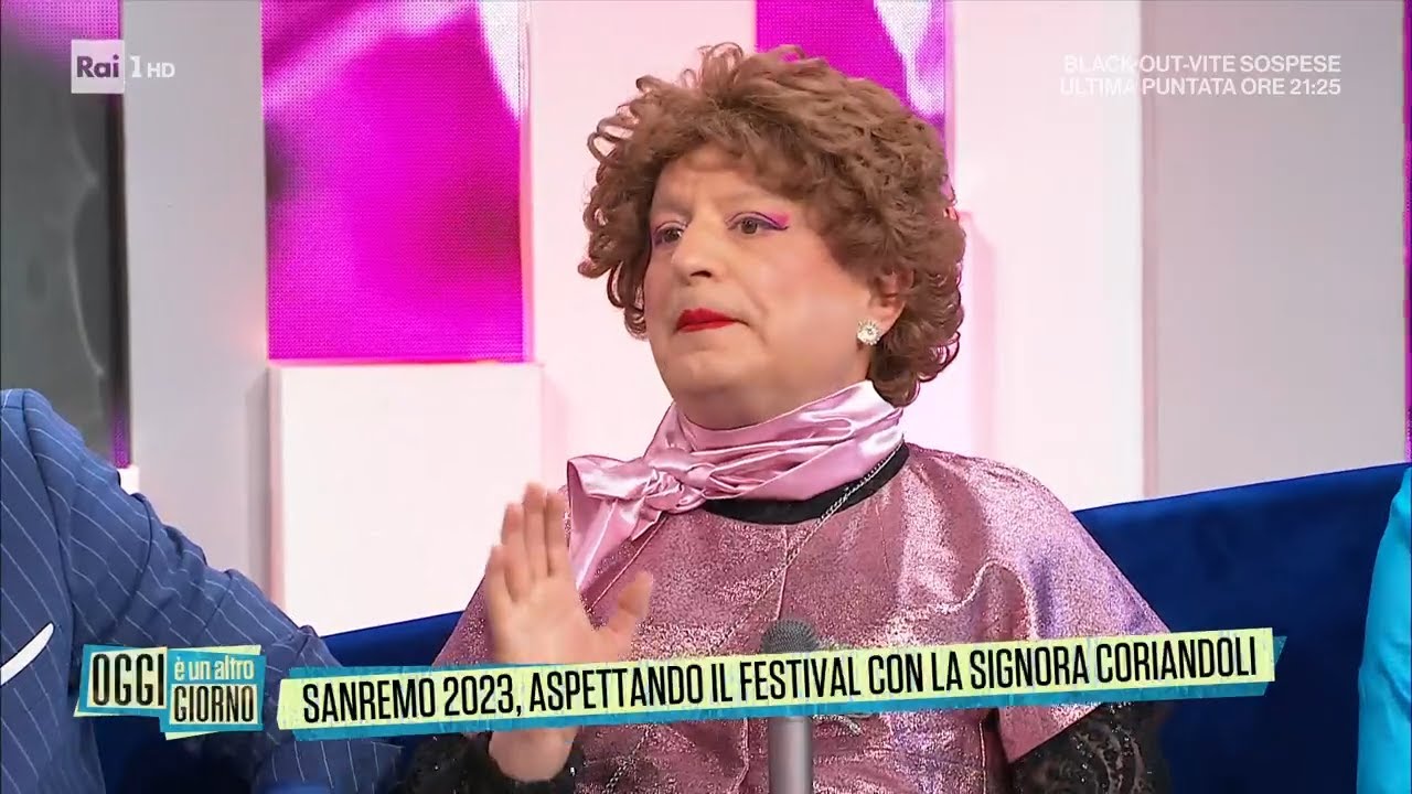 Sanremo 2023, aspettando il Festival con la signora Coriandoli - Oggi è un altro giorno 06/02/2023