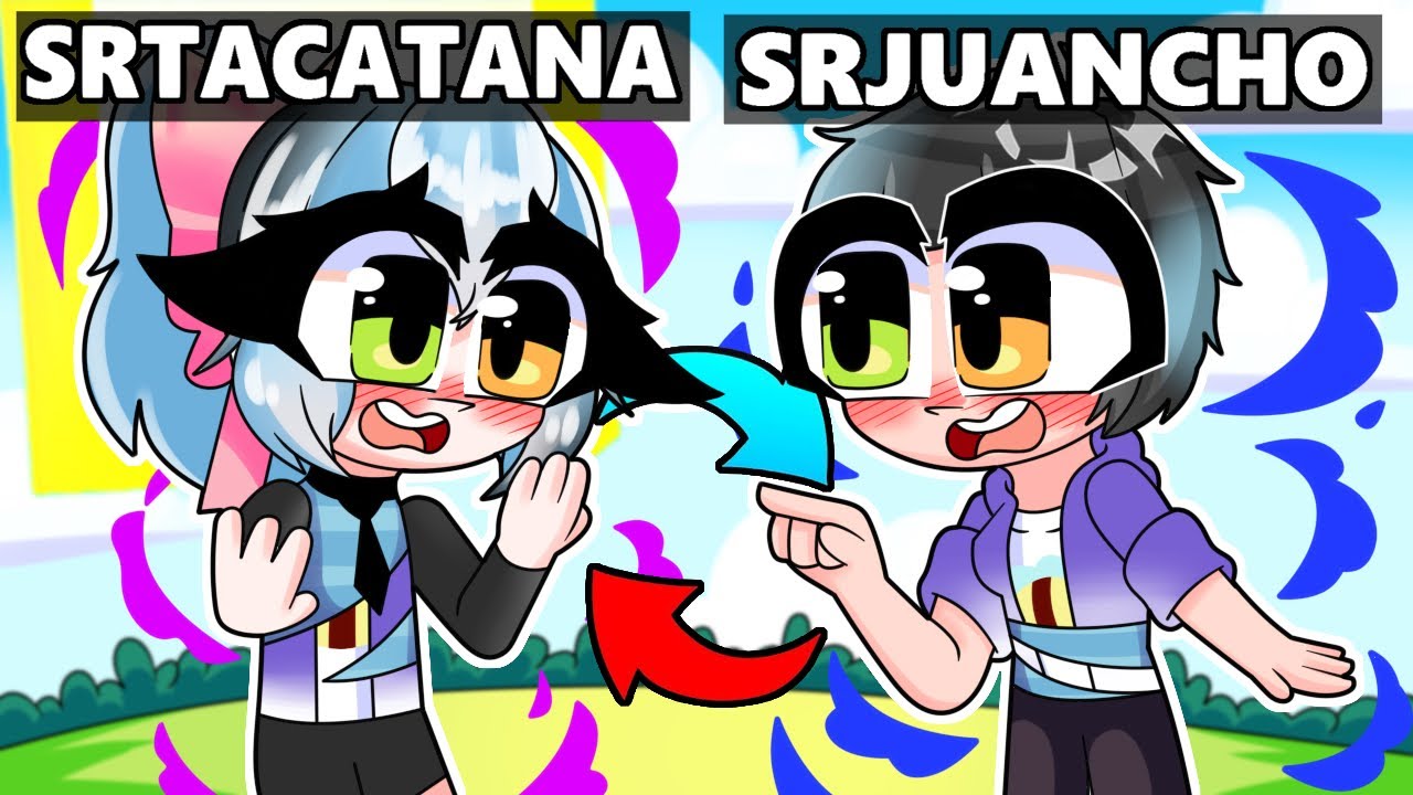 ¡INTERCAMBIAMOS DE CUERPO EN MINECRAFT! 😱🤣 ME CONVIERTO EN SRTACATANA 😍 SRJUANCHO