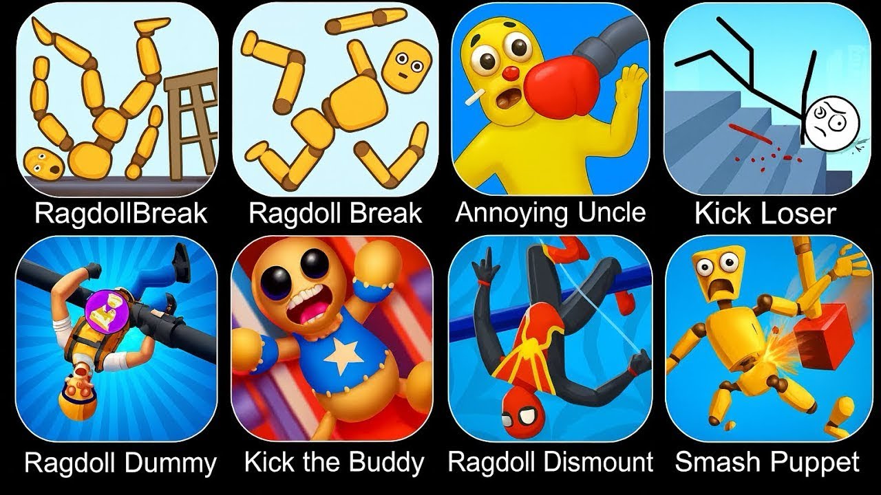 Ragdoll Break Annoying Uncle Kick Loser Ragdoll Dummy Kick the Buddy