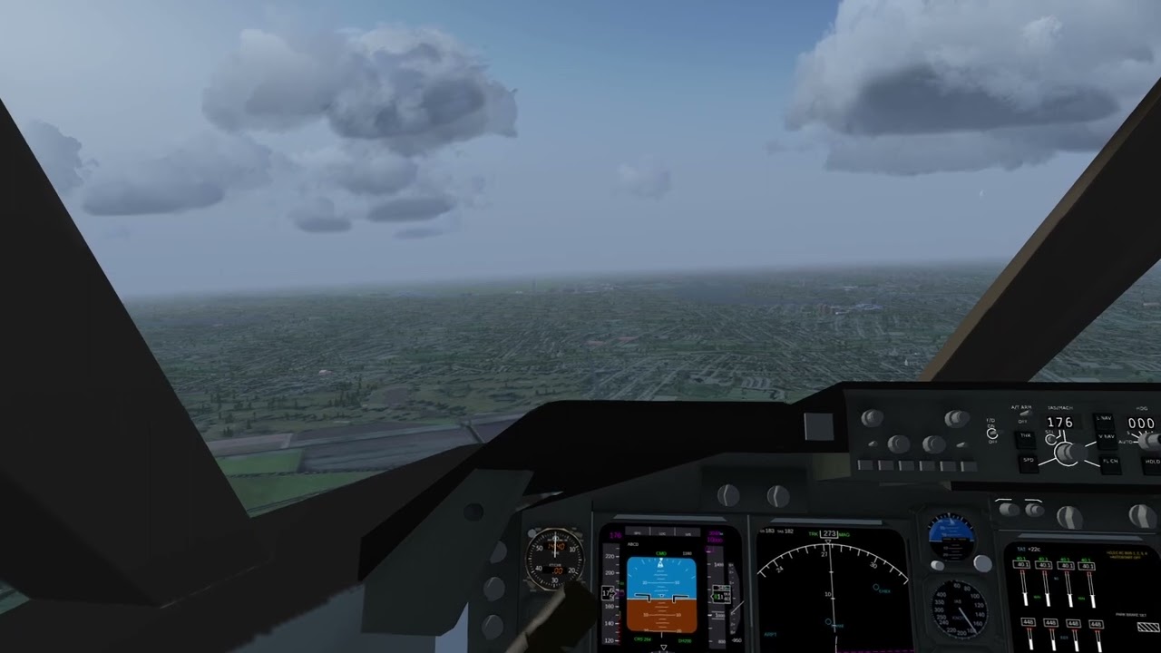 Boeing 747-400 | Amsterdam Schiphol (EHAM) | Arrival and landing RWY24 | Virtual Flight | FlightGear
