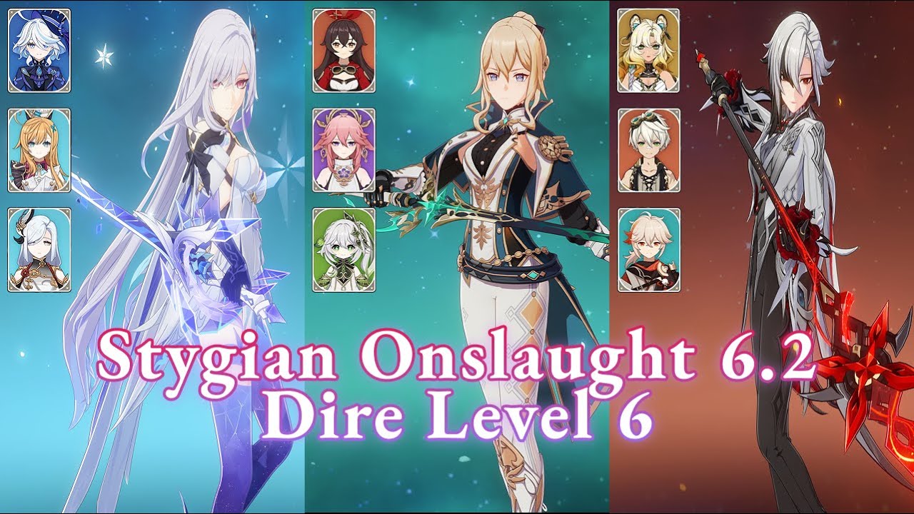 [Stygian Onslaught 6.2 | Luna 3 - Dire 6] Skirk + Jean + Arlecchino | Genshin Impact