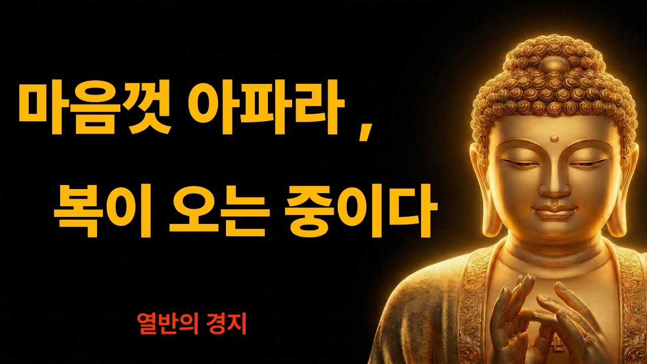 마음껏 아파하십시오, 당신의 고통은 인생 최고의 복이 들어오는 문(門)입니다┃석가모니 명언┃인생 교훈┃부처님 지혜  #시니어클럽 #불교명상 #부처님  #마음챙김명상  #한국불교