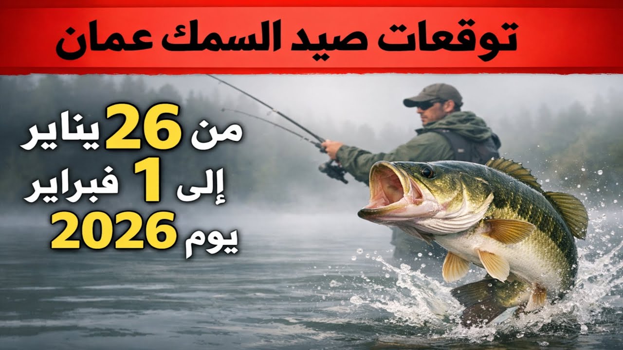 توقعات الصيد في عمان من 26 يناير إلى 1 فبراير 2026: اترك كل شيء وانطلق إلى البحر!