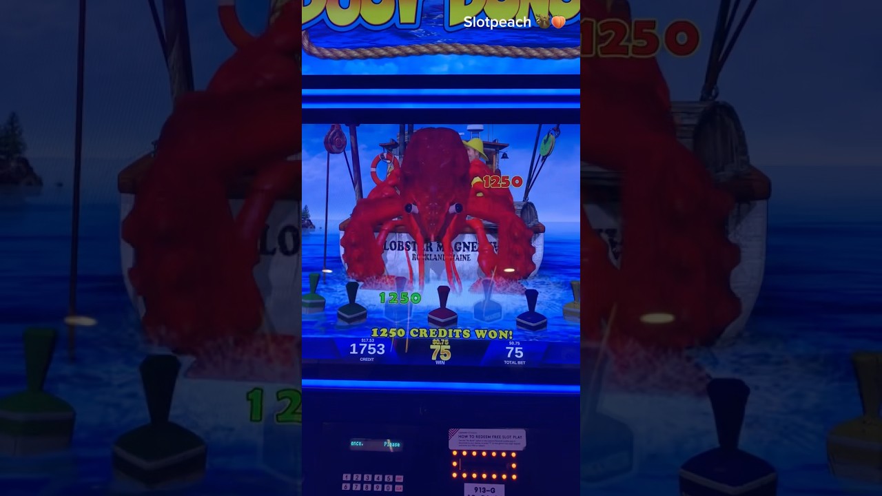 Buoy Bonus 🛟 pick a lobster 🦞🦞 #slot #vegasslotmachines #slotpeach