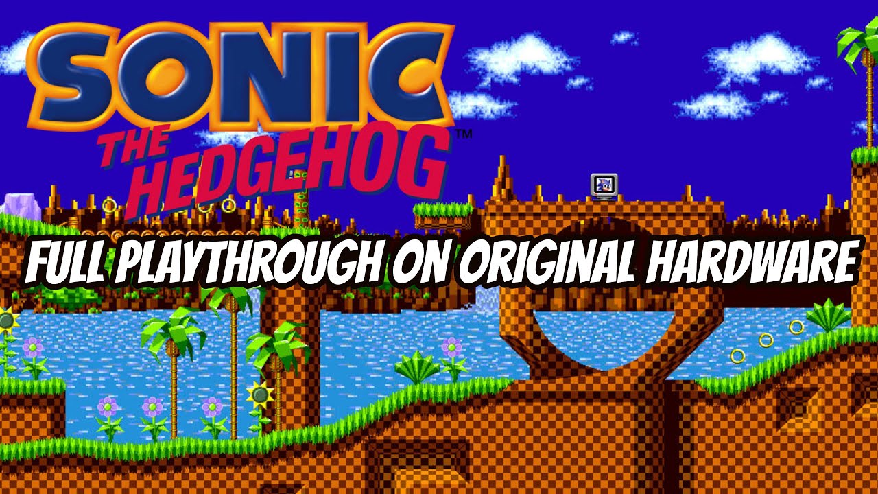 Sonic The Hedgehog  | Full Playthrough | Original Hardware (Sega Mega Drive)