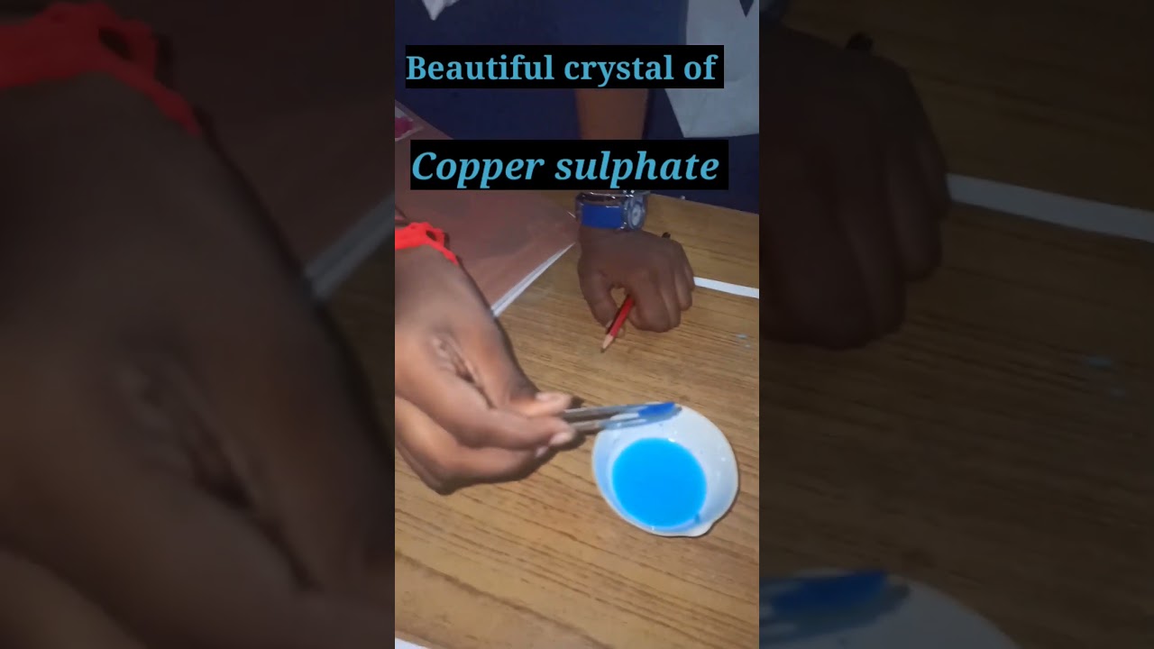 Beautiful triclinic crystals of copper sulphate