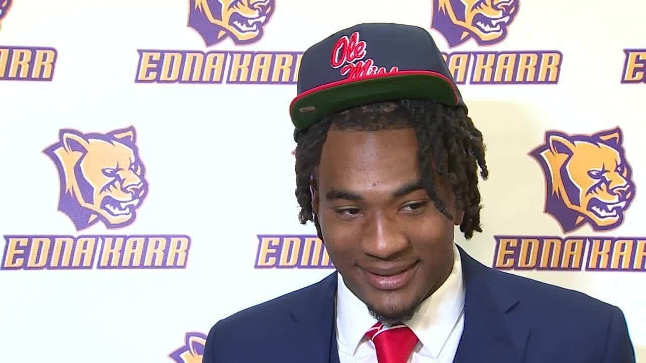 Edna Karr's Corey Adams signs to Ole Miss