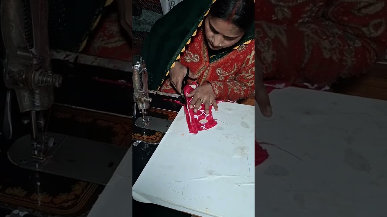 शरारा फ्रॉक की  कटिंग और फुल स्टिचिंग देखें 😁😄