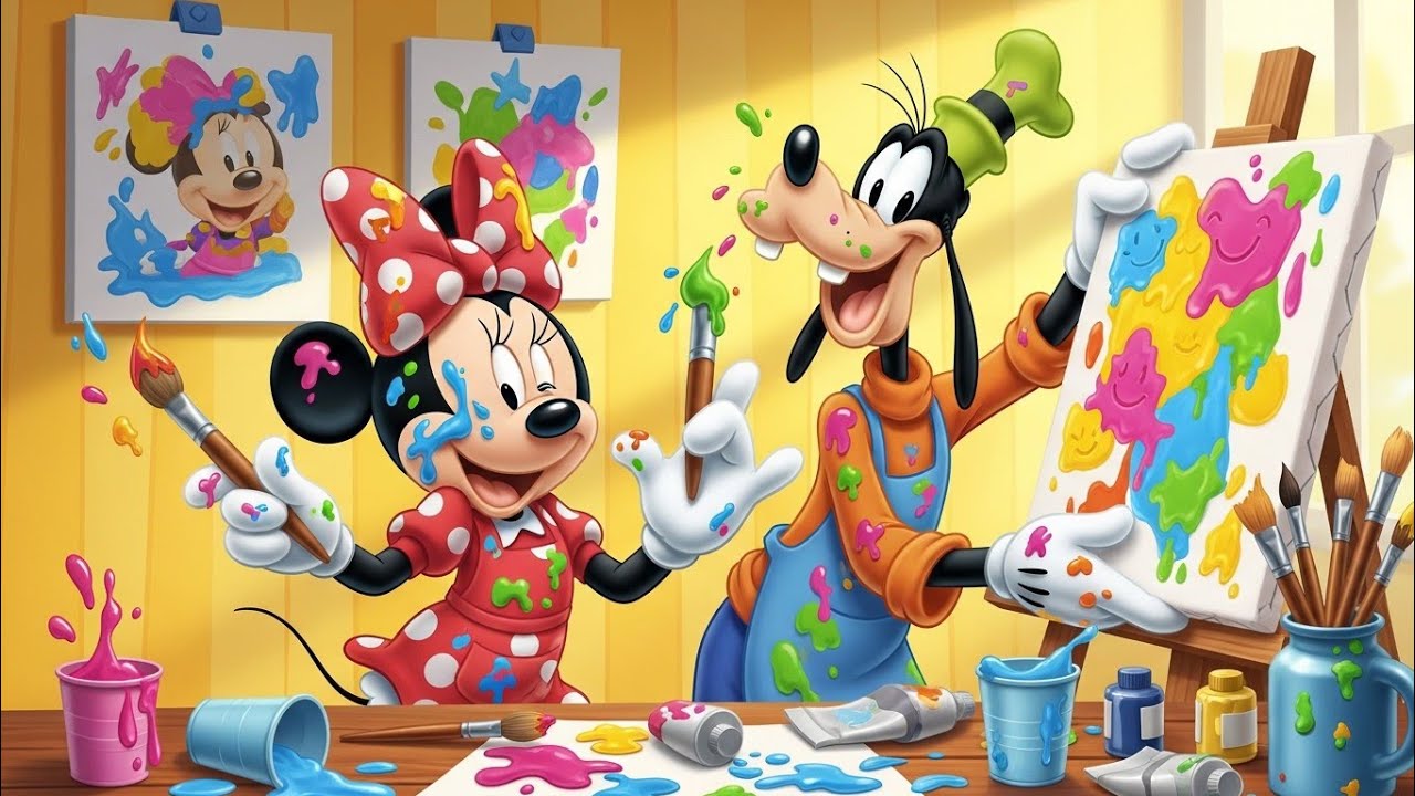 “Minnie and Goofy Painting Day
