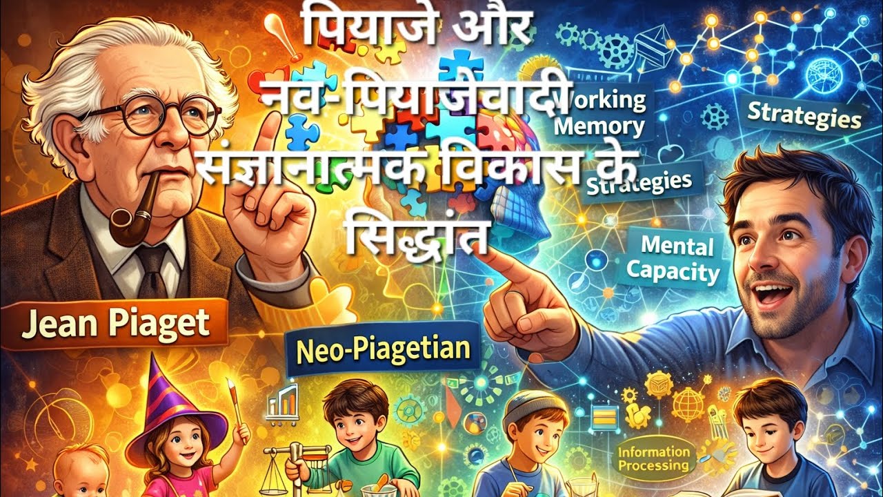 🧠पियाजे और नव-पियाजेवादी संज्ञानात्मक विकास के सिद्धांत