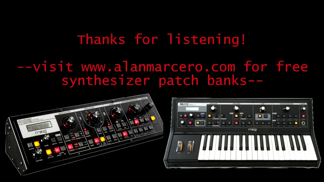 Moog Slim & Little Phatty Alan-M Trance / EDM Soundset -- Analog Synth Audio Demo