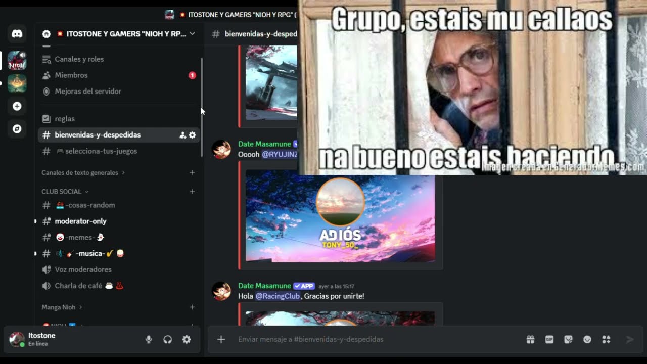 Discord, Explicación asignación de pestañas de juegos y Solución encuesta 