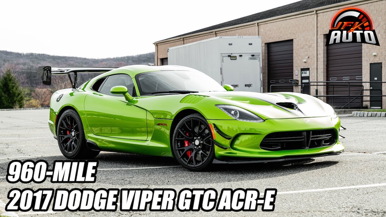 For Sale: 2017 Dodge Viper GTC ACR Extreme Snakeskin Green Edition with only 960 Miles