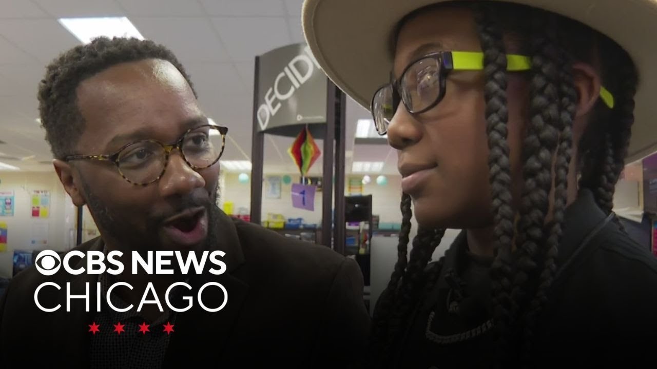 CBS News Chicago's Jermont Terry honored at suburban school's Black History event