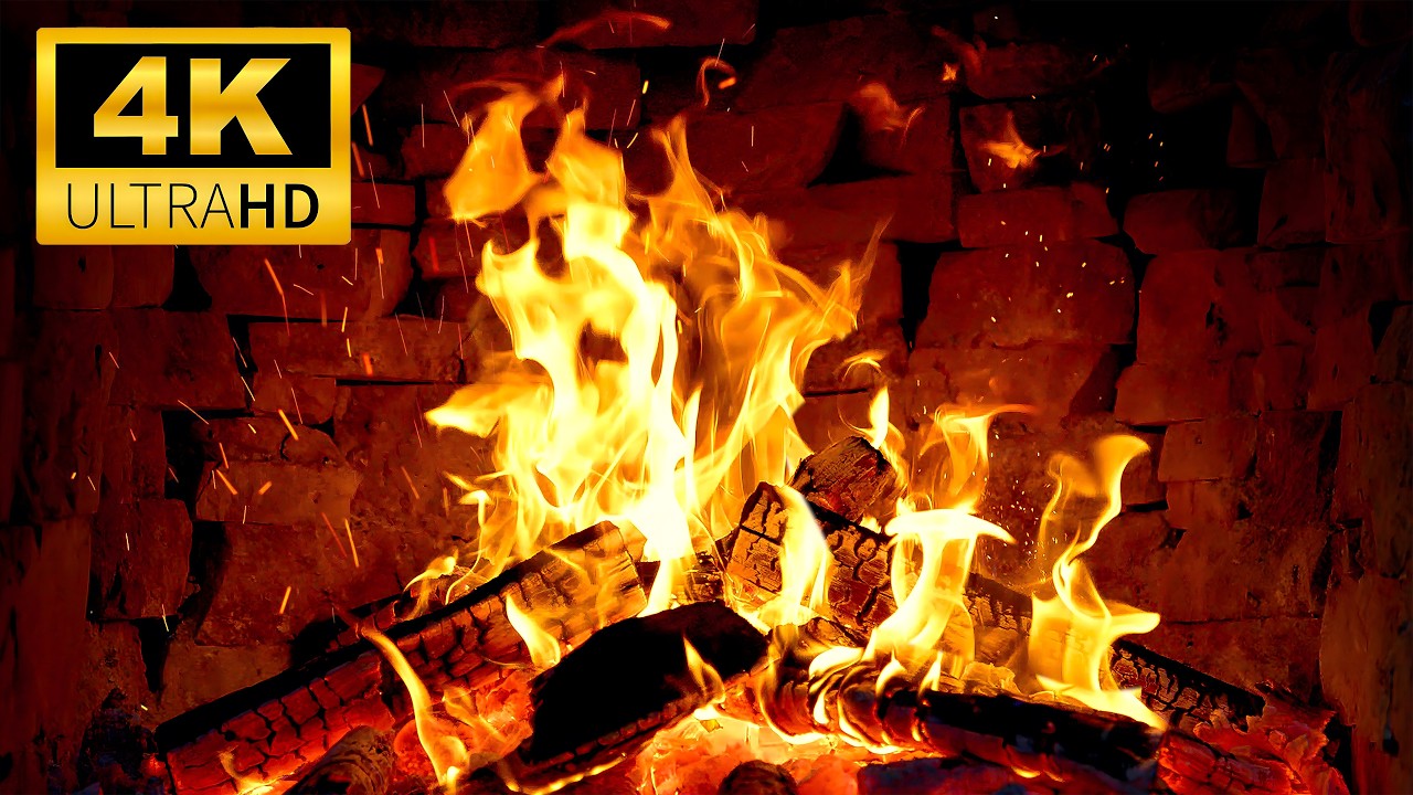 🔥 The Coziest 4K Fireplace 🔥 Crackling Fireplace with Relaxing Fire Sounds | Fireplace Ambience