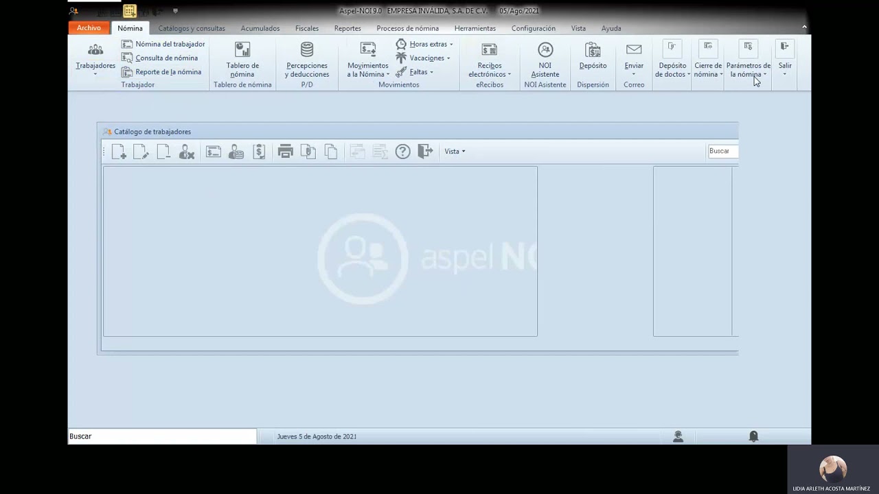 video de aspel NOI. Como hacer una nomina