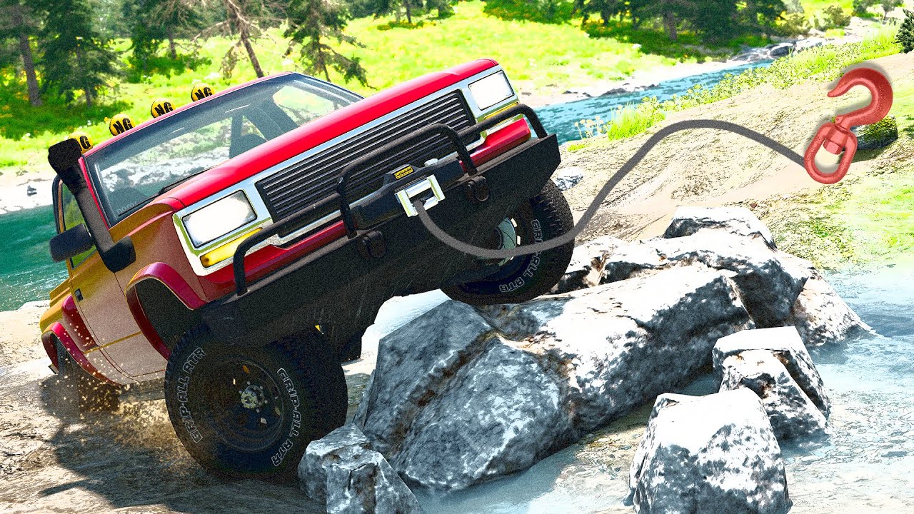 The first working WINCH in BeamNG!? This thing is AWESOME!