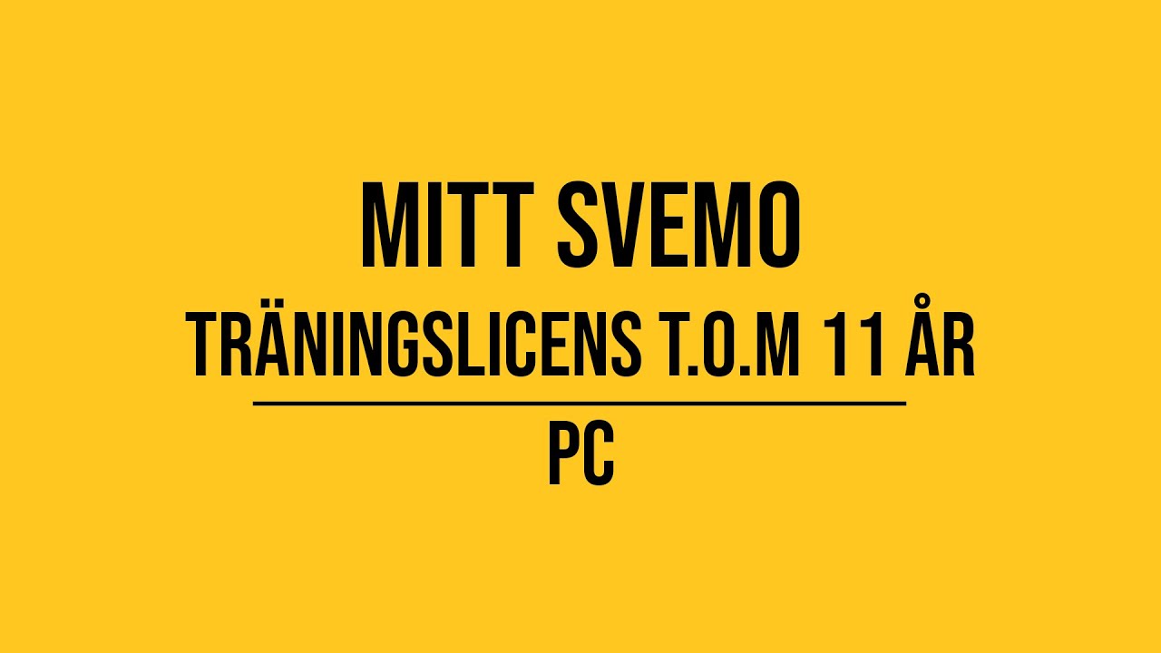 Mitt Svemo - K&ouml;p tr&auml;ningslicens f&ouml;r barn t.o.m 11 &aring;r